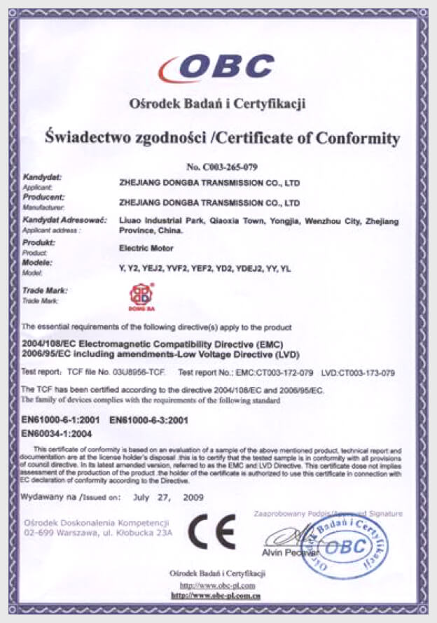 Certificação Eléctrica CE