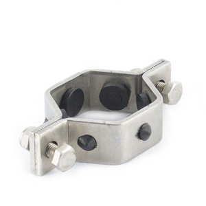 Suporte de tubo hexagonal para junta sanitária de aço inoxidável TH4