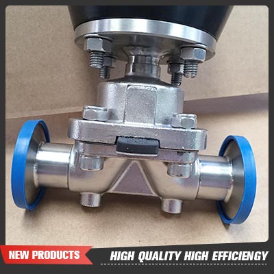 Válvulas de diafragma de atuador pneumático de aço inoxidável SS316L DN40 com braçadeira