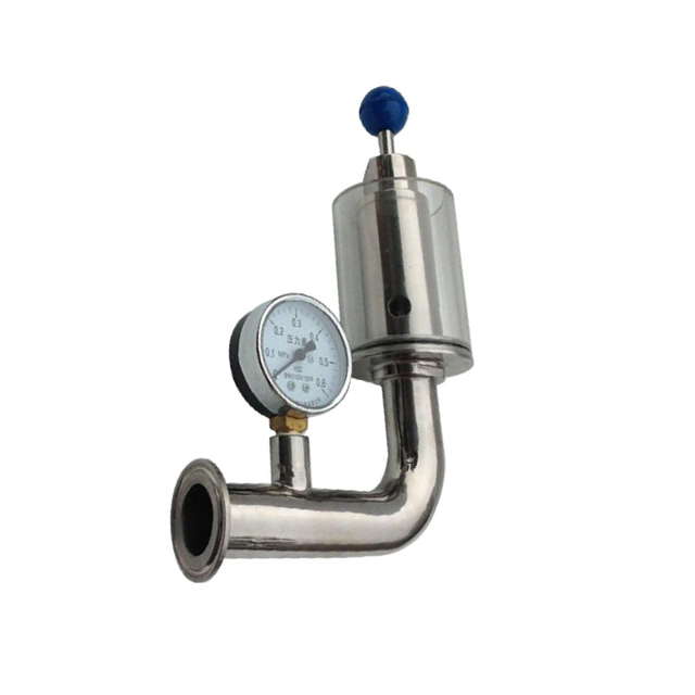 Válvula de alívio de ar tipo manômetro sanitário 