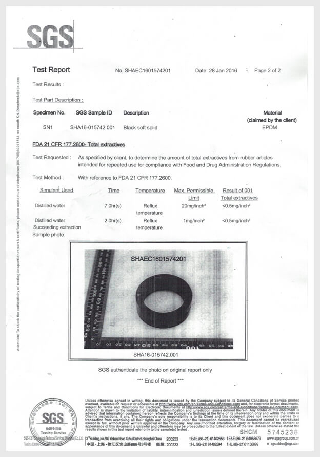 Relatório EPDM FDA