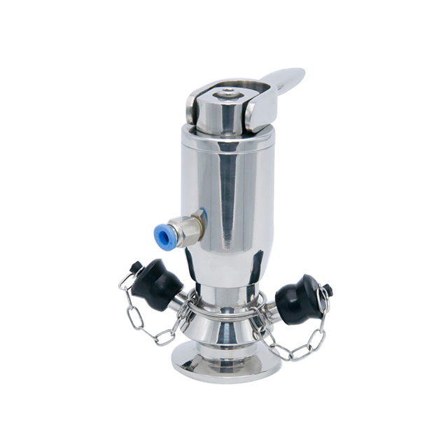 Válvula de Amostragem Asséptica Pneumática Sanitária de Aço Inoxidável 316L