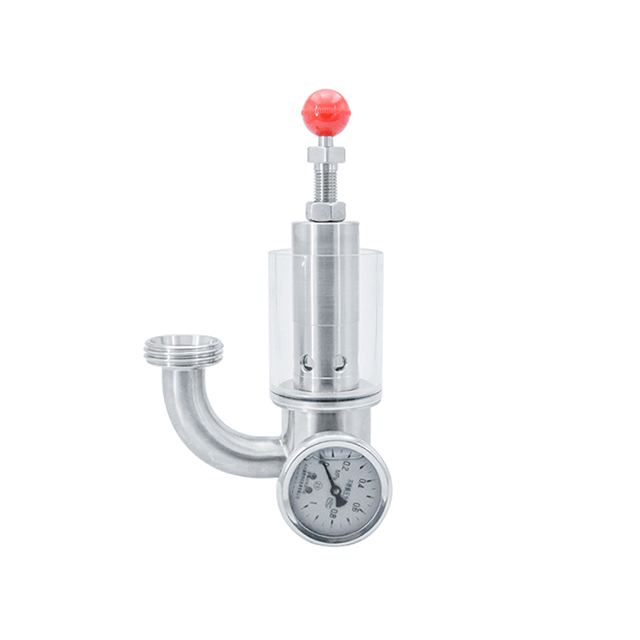 Válvula de alívio de ar do manômetro sanitário de aço inoxidável 
